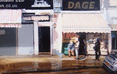 Ação a favor dos idosos, 2010 (óleo sobre cartão) de Trevor Burgess
