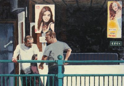 Conversação, 2006 (óleo sobre cartão) de Trevor Burgess