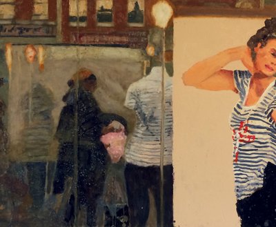 Modelos para a vida, 2019 (óleo sobre tábua) de Trevor Burgess