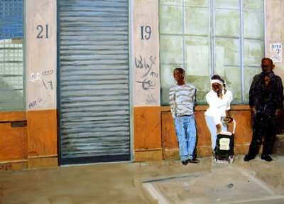 À espera, 2009 (óleo sobre tela) de Trevor Burgess