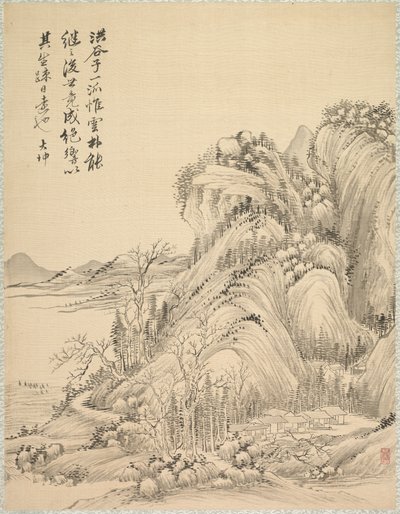 Moradias embaixo de Folded Hills, 1847. de Tsubaki Chinzan