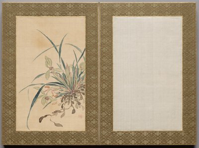 Pintura a partir de flores e ervas de Tsubaki Chinzan