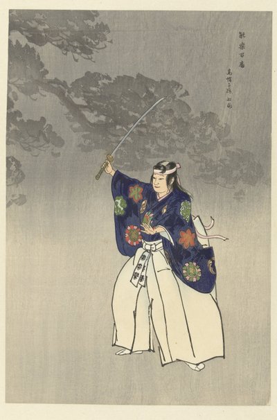 Atores da peça de teatro Noh Eboshiori Eboshiori (título no objeto) Jogue um Hundred Noh (título da série) Nogaku hyakuban (título da série no objeto) de Tsukioka Kogyo