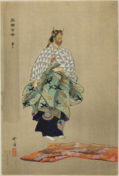 Aoi no Ue, da série "One Hundred No Dramas (Nogaku hyakuban)" de Tsukioka Kogyo