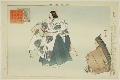 Basho, da série "Pictures of No Performances (Nogaku Zue)" de Tsukioka Kogyo