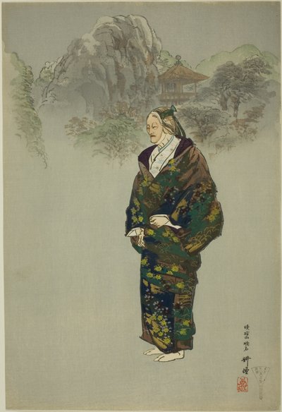 Oba-sute, da série "One Hundred No Dramas (Nogaku hyakuban)" de Tsukioka Kogyo