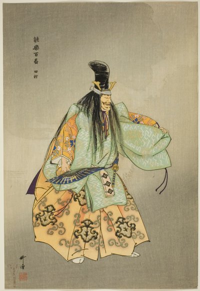 Tamura, da série "One Hundred No Dramas (Nogaku hyakuban)" de Tsukioka Kogyo