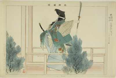 Tomoe, da série "Pictures of No Performances (Nogaku Zue)" de Tsukioka Kogyo
