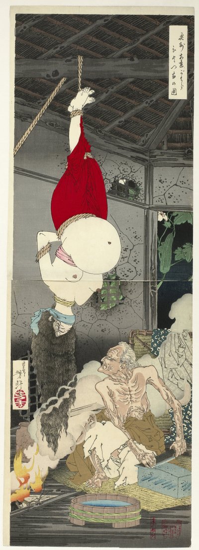 Casa solitária em Adachi Moor de Tsukioka Yoshitoshi