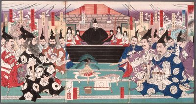 A grande conferência sobre a conquista da Coreia de Tsukioka Yoshitoshi