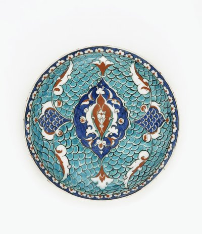 Prato, Iznik, dinastia otomana, (ceramic) de Turkish School