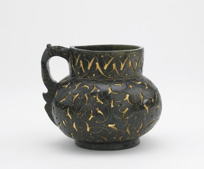 Jarro (nephrite incrustado com ouro) de Turkish School