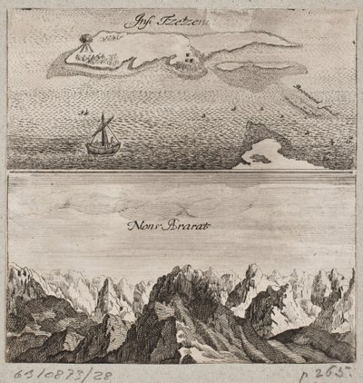 Monte Ararat e a ilha "Tzetzen" de Ubekendt