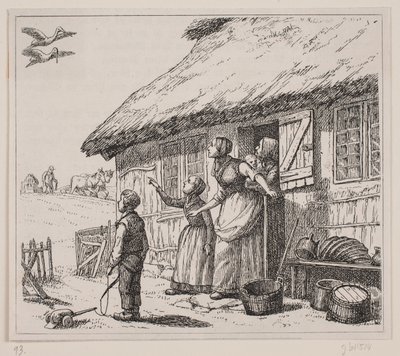Ilustração para "Storken er kommen", poema de Gotfred Rode de Ubekendt
