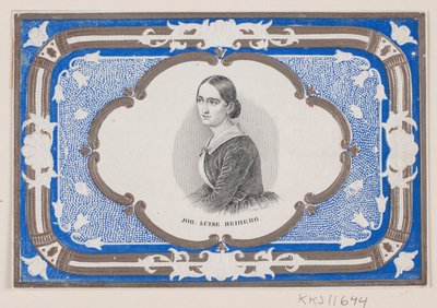 Johanne Luise Heiberg. Embalagem de chocolate de Ubekendt