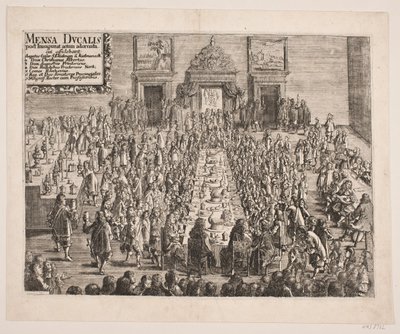 "Mensa Ducalis". O convite do duque Christian Albrecht após a inauguração da Universidade de Kiel de Ubekendt