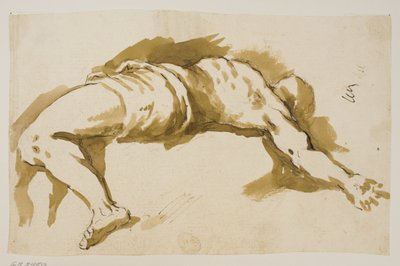 figura masculina prostrada de Ubekendt Ubekendt