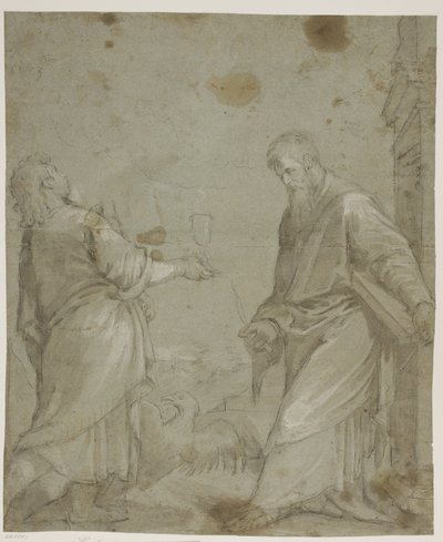 São João Evangelista e São Bartolomeu do "Retábulo Cassola" de Jacopo Bassano de Ubekendt Ubekendt
