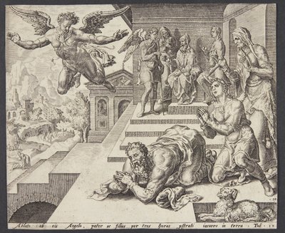 A partida do anjo de Ubekendt efter Maarten van Heemskerck