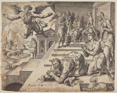 A partida do anjo de Ubekendt efter Maarten van Heemskerck