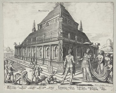 As oito maravilhas do mundo de Ubekendt efter Philips Galle efter Maarten van Heemskerck