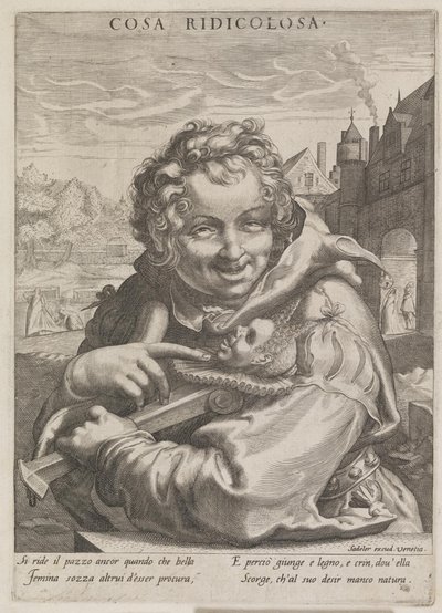 Jester com boné de tolo de Ubekendt nederlandsk 1500 tallet