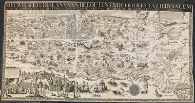 Nova carte des lants de promessas e a cidade santa de Jerusalém. de Ubekendt nederlandsk aktiv midten af 1600 tallet