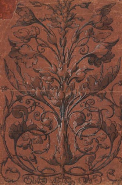 ornamentação de plantas simétricas de Ubekendt tysk 1520
