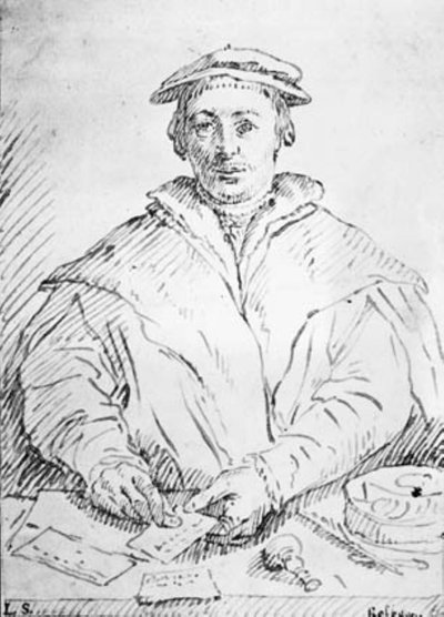 Retrato do comerciante Deryck Tybis de Ubekendt tysk slutningen af 1600 tallet eller begyndelsen af 1700 tallet