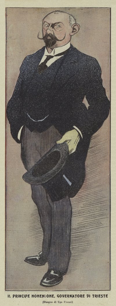Príncipe Konrad de Hohenlohe-Schillingsfurst, governador austríaco de Trieste de Ugo Finozzi