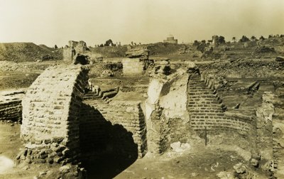 Edifício trilobado, al-Fustat, Egito, fotografia de Ugo Monneret de Villard de Ugo Monneret de Villard