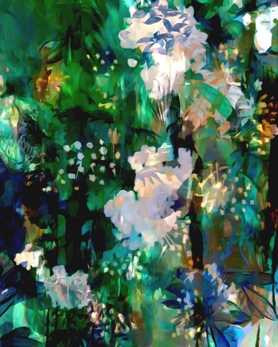 Abstração floral exuberante de Uma Gokhale
