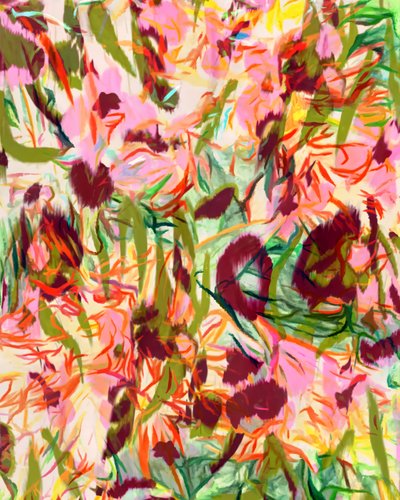 Abstrato floral vibrante de Uma Gokhale