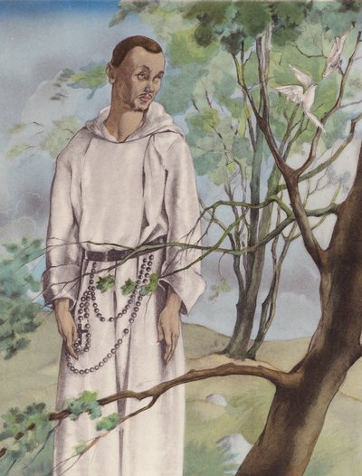 Ilustração de Brunelleschi para Contes et Nouvelles de La Fontaine (litografia a cores) de Umberto (after) Brunelleschi