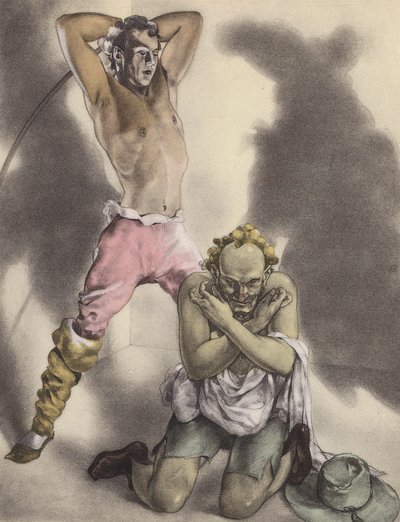 Ilustração de Brunelleschi para Contes et Nouvelles de La Fontaine (litografia a cores) de Umberto (after) Brunelleschi