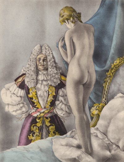 Ilustração de Brunelleschi para Contes et Nouvelles de La Fontaine (litografia a cores) de Umberto (after) Brunelleschi