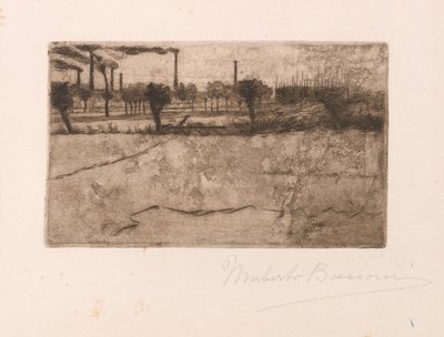 Paisagem com Plantas Industriais de Umberto Boccioni