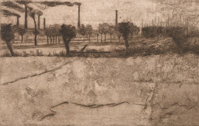 Paisagem com Plantas Industriais, 1909. de Umberto Boccioni