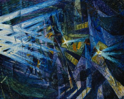 As forças de uma rua, 1911 de Umberto Boccioni