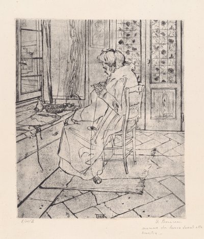 Minha mãe trabalhando [Minha mãe trabalhando] de Umberto Boccioni