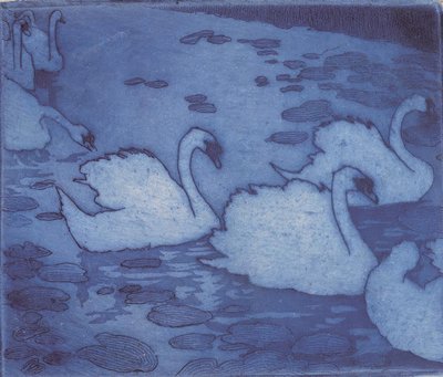 cisnes de Umberto Boccioni