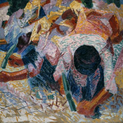 Os Pavers da rua, 1914. de Umberto Boccioni