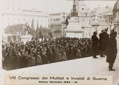 "VIII Congresso de Maimed e Inválidos de Guerra - Roma, Janeiro 1933 - 11" (foto a p/b) de Umberto Palleschi