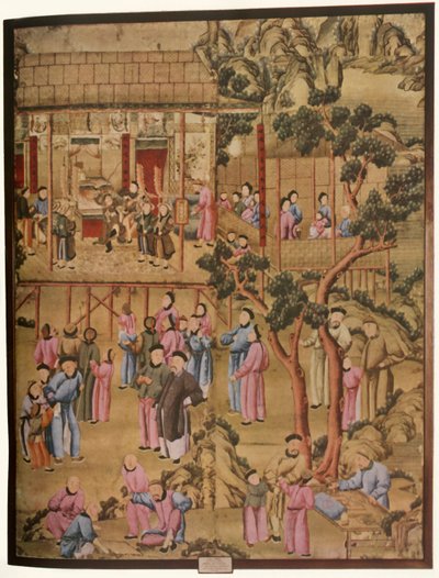 Papel de parede chinês do século XVIII no estilo da dinastia Ching, 1934. de Unbekannt