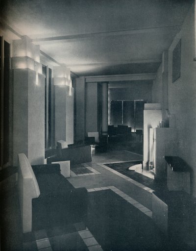 Interior da década de 1930 com iluminação contemporânea, 1930 de Unbekannt
