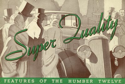 1934 Humber Twelve brochura de vendas. de Unbekannt