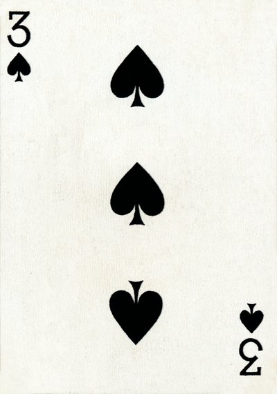 3 de espadas de um baralho de cartas de baralho Goodall & Son Ltd., c1940 de Unbekannt
