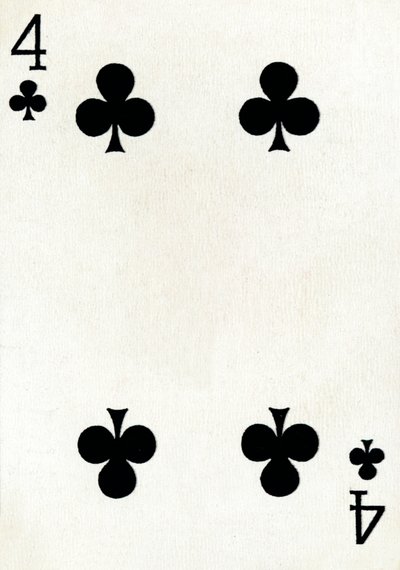 4 de clubes de um baralho de cartas de baralho Goodall & Son Ltd., c1940 de Unbekannt
