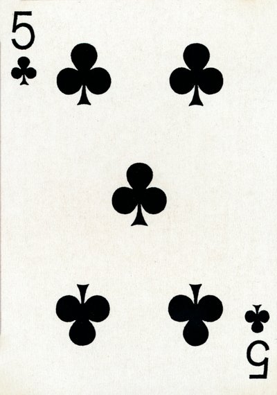 5 de clubes de um baralho de cartas de baralho Goodall & Son Ltd., c1940 de Unbekannt
