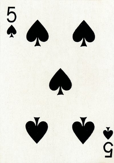 5 de espadas de um baralho de cartas de baralho Goodall & Son Ltd., c1940 de Unbekannt